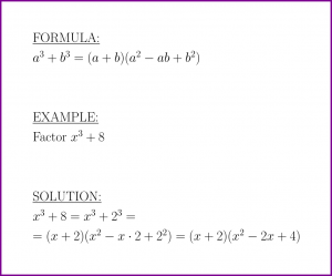 a^3 + b^3 (formula and example)